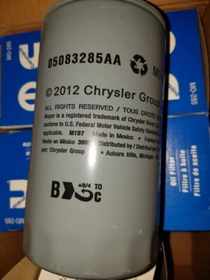 *LOTE 6 ***NUEVO FILTRO DE ACEITE MOTOR DIÉSEL DODGE RAM CUMMINS 1989-2022 5,9 L 6,7 L OEM Foto 1 de 4