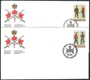Canada #1007/1008 "ARMY REGIMENTS" Brand New 1983 Two Ofdc Issues - Picture 1 of 2