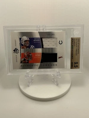 2003 SP Authentic Peyton Manning Carson Palmer Relic # DJC PM/CP /345 BGS 9.5 - Image 1 of 3