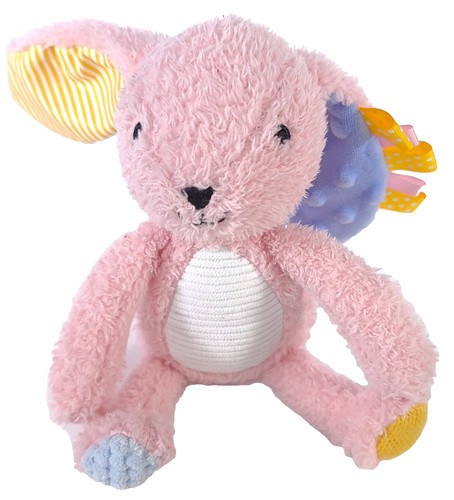 Make Believe Ideas Pink Bunny Rabbit Stuffed Lovey Plush Crinkle ...