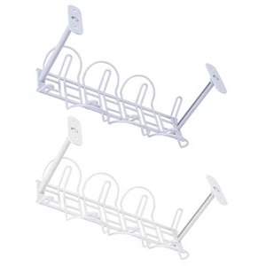 2 Pcs Insert Storage Rack Wire Organizer Management under Desk Tray - Afbeelding 1 van 12