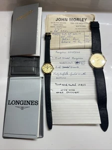 His & Hers  Quartz Longines Wrist Watches With Booklets, Receipt & Pouch - Picture 1 of 11