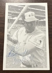 COCO LABOY AUTOGRAFIADO EQUIPO EMITIDO MONTREAL EXPOSICIONES EN BLANCO Y NEGRO POSTAL CASI NUEVO-COMO NUEVO - Imagen 1 de 2