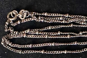 Vtg Necklace MARKED NVC 925 STERLING SILVER Chain Ball Bead Jewelry lot y - Picture 1 of 6
