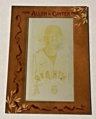 Placa de impresión amarilla Topps Allen & Ginter Buster Posey 2025 mini #45 una de una Foto 1 de 2