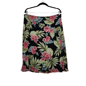 Vintage y2k Nine Company Mini Skirt Floral Flowers Boho Fairy 16 Hawaiian - Picture 1 of 5