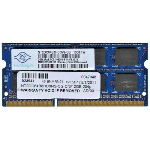 Acer Nanya KN.2GB03.XXX Memory 2GB DDR3 1333 NT2GC64B8HC0NS-CG KN.2GB03.017 - 90 - Image 1 of 1
