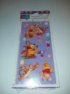 Vintage Colorblock Pooh Hallmark Stickers Birthday Party 4x Sheets Tigger USA - Picture 1 of 4
