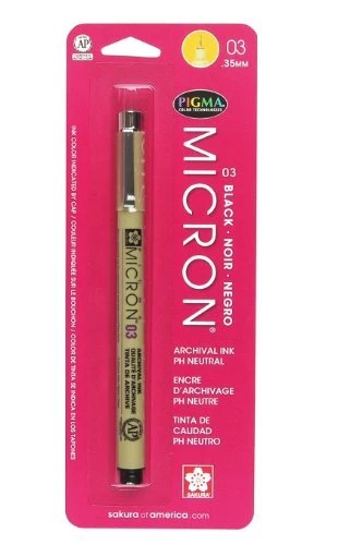 Sakura 30381 Pigma Micron BLISTER Card 03 Ink Pen Black