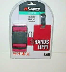 3 In 1 Travel Luggage Strap, Tag & Combination Pad Lock Adjustable - Picture 1 of 3