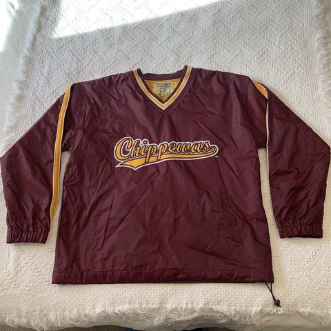 VTG Central Michigan CMU Chippewas Lined Pullover Steve & Barry Maroon Mens L Cover