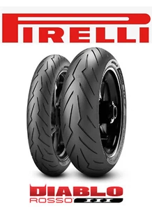 PIRELLI DIABLO ROSSO 3 III TIRE SET 120/70R17 & 180/55R17 YAMAHA YZF 600 R6 1000 - Picture 1 of 2