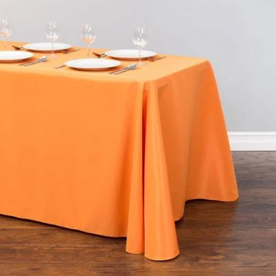 LinenTablecloth 90 x 156 in. Rect Poly Tablecloths,33 Color! Wedding Event Party - Image 1 of 4