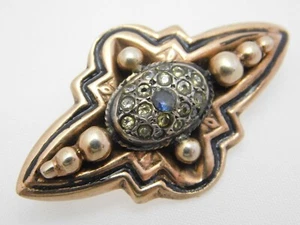 BROCHE PLATA 925 CHAPADO EN ORO HACIA 1860 - Imagen 1 de 3