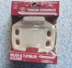 White Porcelin, Glass And Tooth Brush Holder nib - Picture 1 of 5