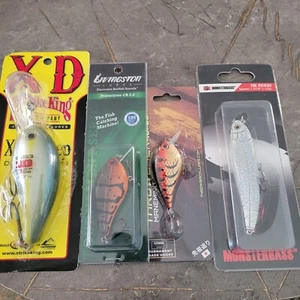 fishing lures lot new. Strike king, livingston,monsterbass,throwback lures - Picture 1 of 5
