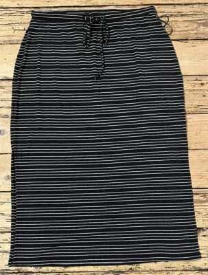 1. Falda State para mujer talla S negra/blanca a rayas elástica con cordón nueva con etiquetas Foto 1 de 4