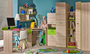 Komplett Jugendzimmer Kinderzimmer Set Bett Kleiderschrank Kommode Weiß 7tlg Neu - Bild 1 von 6