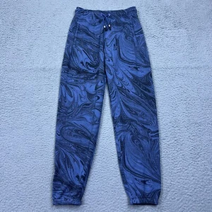 ATHLETA GIRL Warm Up Jogger Sumi Marble Blue Sz Large/12 Zip Pockets Soft Pants - Picture 1 of 15