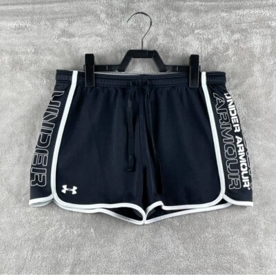 Under Armour Womens Heat Gear Athletic Shorts Black White Size Small - Image 1 of 4