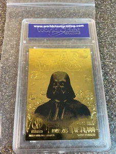 1996 WCG - Star Wars R2-D2 & C-3PO  23KT Gold Darth Vader Limited Edition Card - Picture 1 of 4