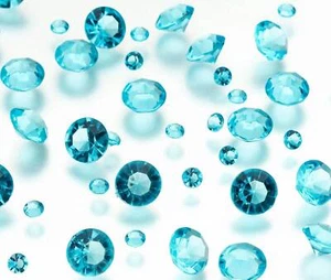 Aqua Blue Diamond Confetti - Picture 1 of 2