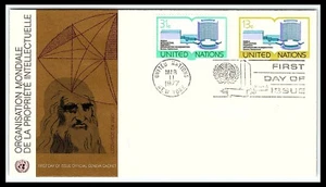 United Nations NY Leonardo DaVinci FDC Stamped Envelope 1977 fdc35 - Picture 1 of 2