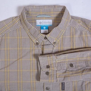 Columbia Sportswear Shirt Button Down Adult L Plaid Check Long Sleeve Casual - Picture 1 of 8
