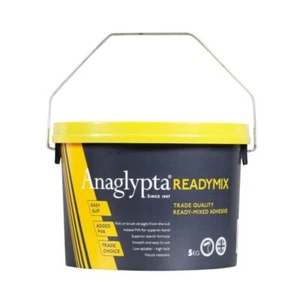 Ready Mixed Wallpaper Paste Adhesive Mix 5kg Anaglypta Added PVA Mould Resistant - Picture 1 of 1