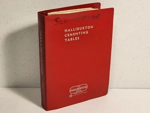 Halliburton Cementing Tables Book 1945-1981 Limited Edition Engineering Red Book - Picture 1 of 11