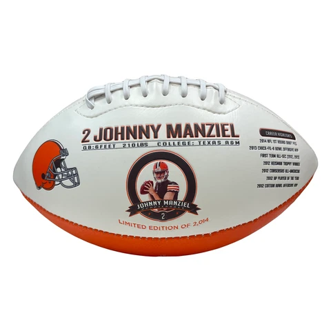 Johnny Manziel Cleveland Browns 2014 Draft Limited Edition Football Cover