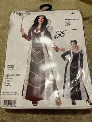 Nuevo en Paquete Disfraz Charadas Tudor Reina Vino Rojo Vestido LS Talla XS Foto 1 de 4