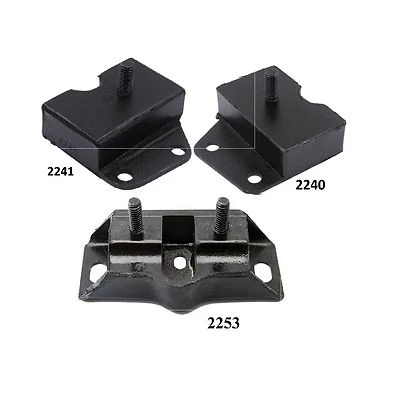 3 PCS FRONT MOTOR & TRANS MOUNT For 1967-1969 Ford RANCHERO 6.4L - Image 1 of 4