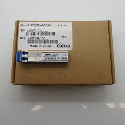 Ciena Original XCVR-A80D43 1000Base-CWDM SMF 1430nm 80km LC SFP Transceiver - Image 1 of 3