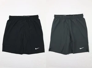 Nike Men's Dri-Fit Training Active Shorts Black, Gray Sz S , M White Swoosh NWT - Picture 1 of 15
