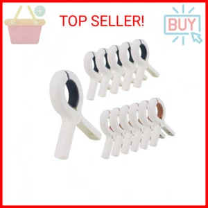 CCINEE 12 Pack Beach Towel Clips for Beach Chairs Cruise, Plastic Clothespins To - Picture 1 of 2