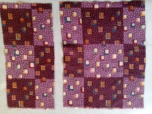 2 Vintage pieces of abstract Liberty VARUNA WOOL fabric approx 23x28 & 14x28 cm - Picture 1 of 4