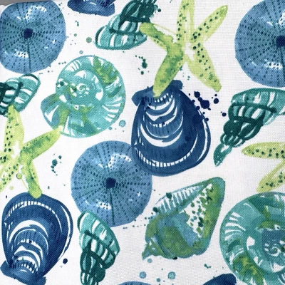 Cynthia Rowley Seashells Starfish Urchin Tablecloth 70" R Ocean Beach Easy Care - Image 1 of 4