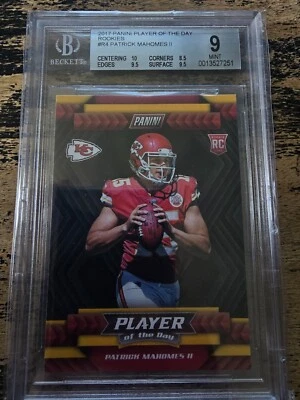 2017 Patrick Maholmesll panini player of the Day rookie Beckett graded 9 - Image 1 of 2