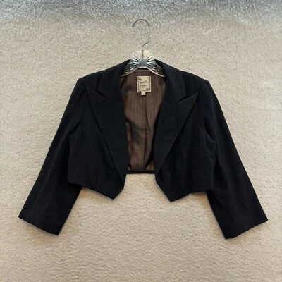 Chaqueta Blazer Y2K Vintage Nanette Lepore Crop 6 Bolero Encogerse de hombros Corpcore Oficina Foto 1 de 4