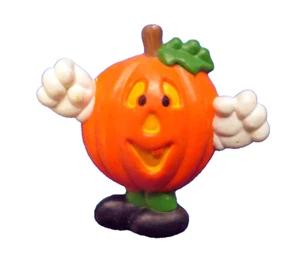 Gibson PIN Halloween Vintage PUMPKIN Man ANTHROPOMORPHIC JOL BLACK 1995 Brooch - Picture 1 of 3
