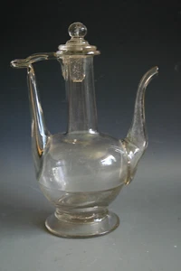 ANTIQUE 18TH CENTURY GLASS OIL EWER - POSSIBLY FRENCH - Picture 1 of 4