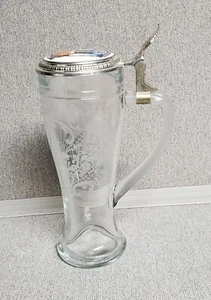 VTG Hacker-Pschorr Munchen Braurosl Weisse 9" Tall .5L Pilsner Glass Mug Stein - Picture 1 of 10