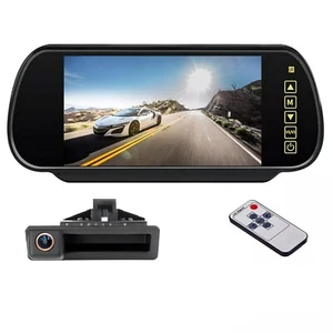 7"Car Mirror Monitor Handle AHD Fisheye Lens Backup Camera For BMW 3/5 Series X5 - Picture 1 of 23