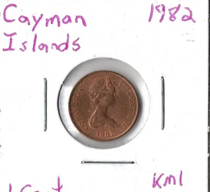 Moneda de 1 centavo 1982 Islas Caimán KM1 - Imagen 1 de 1