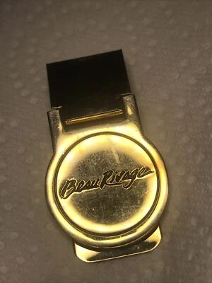 Clip de dinero de casino coleccionable Beau Rivage emblema efectivo soporte de dólar tono dorado Foto 1 de 4