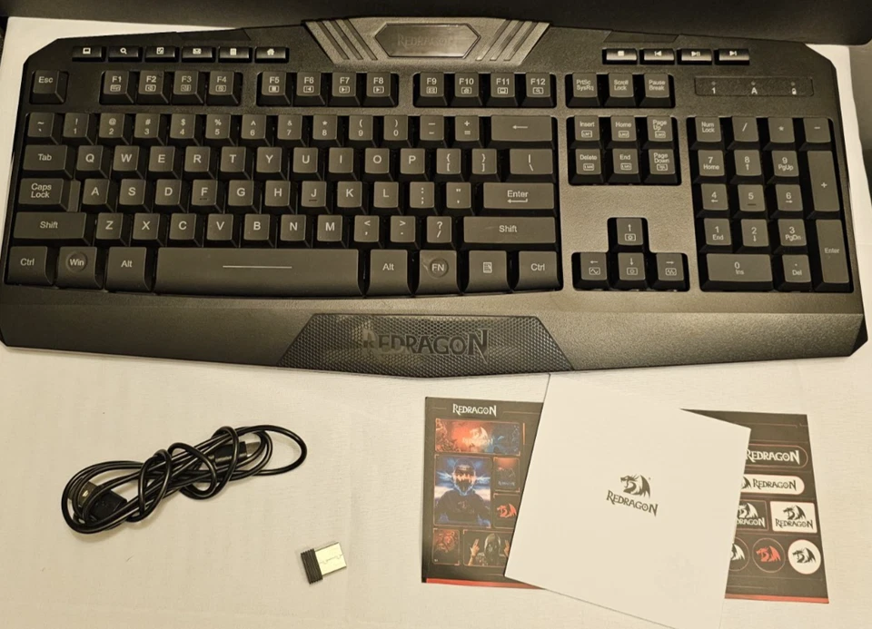 Redragon K503 Harpe RGB Backlit Wireless Gaming Keyboard - Red Dragon - Image 1 of 1