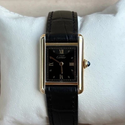 Cartier Tank Must de Vermeil 20mm Ref: 66001 Cuarzo Chapado en Oro Plateado Damas Foto 1 de 4