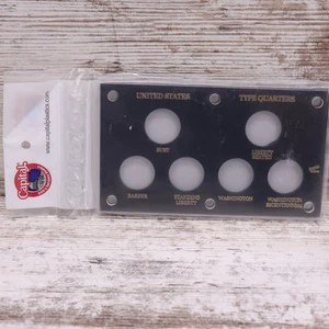 Capital Holder Plastic US Type Quarters Black 6 Coins Liberty Washington New - Picture 1 of 2