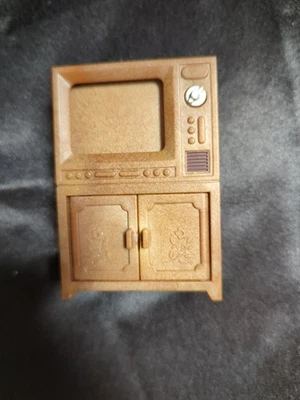 Calico Critters Television Cabinet Console TV Stand Dark Brown Epoch - Image 1 of 2